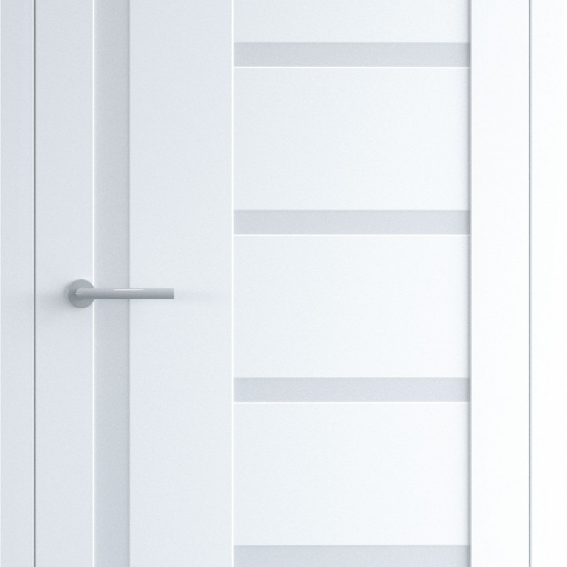 Ușă de interior LuxDoors Madrid Vinil Alb sticla Mat