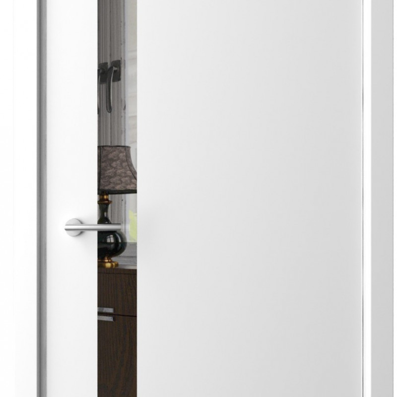 Межкомнатная дверь LuxDoors Paint 12 Краска Белая Зеркало