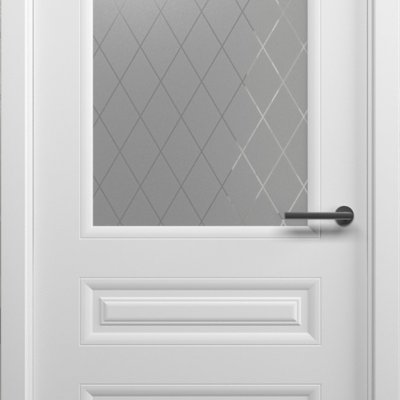 Межкомнатная дверь LuxDoors Paint 3 Краска Белвя со стеклом Межкомнатная дверь LuxDoors Paint 3 Краска Белвя со стеклом