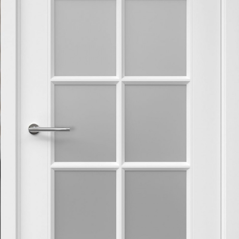 Ușă de interior LuxDoors Paint 8 Smalt Alb sticla