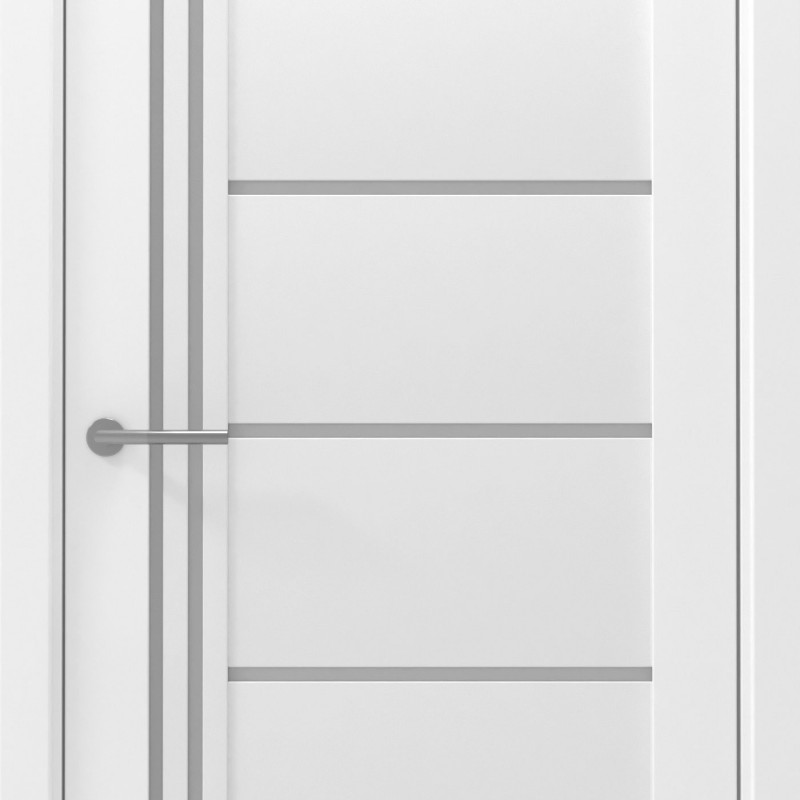 Межкомнатная дверь LuxDoors Porto Винил Белый стекло Матовое
