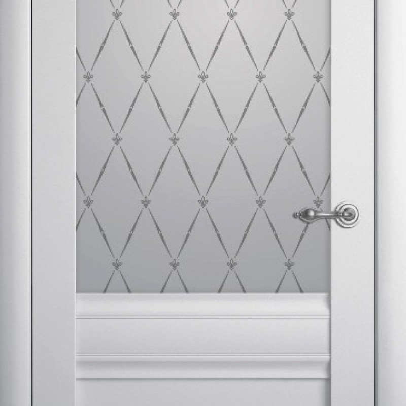 Ușă de interior LuxDoors Rome Vinil Platina sticla Mat