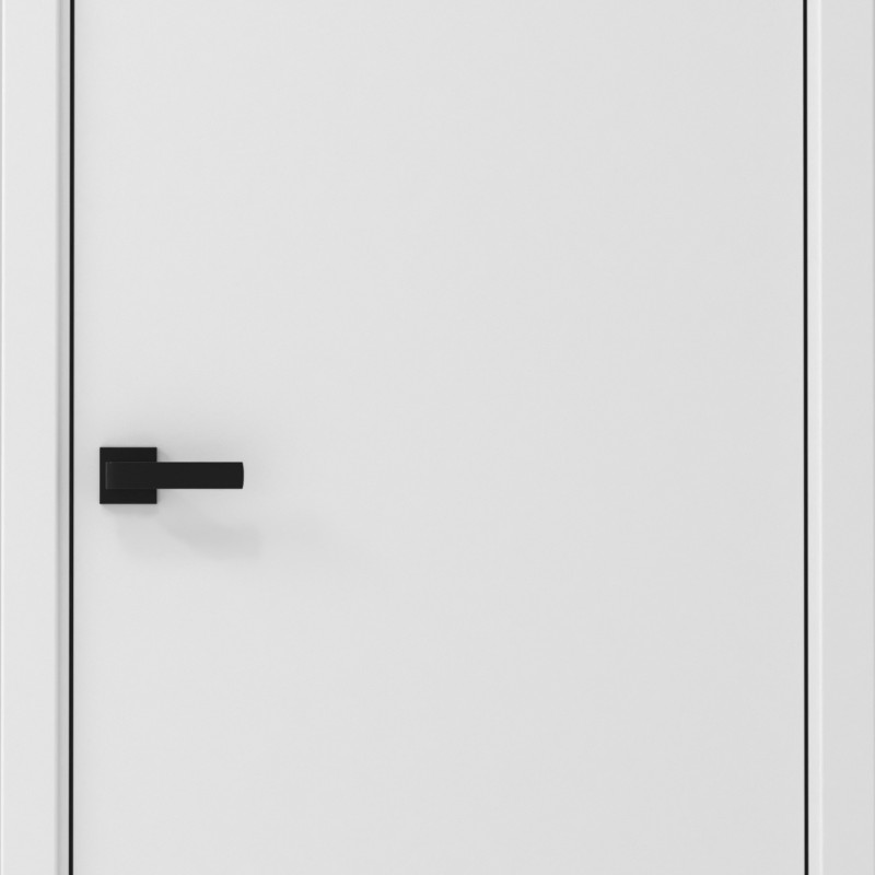 Межкомнатная дверь LuxDoors UNIC-1 Винил Белый Глухое контур Черный Межкомнатная дверь LuxDoors UNIC-1 Винил Белый Глухое контур Черный