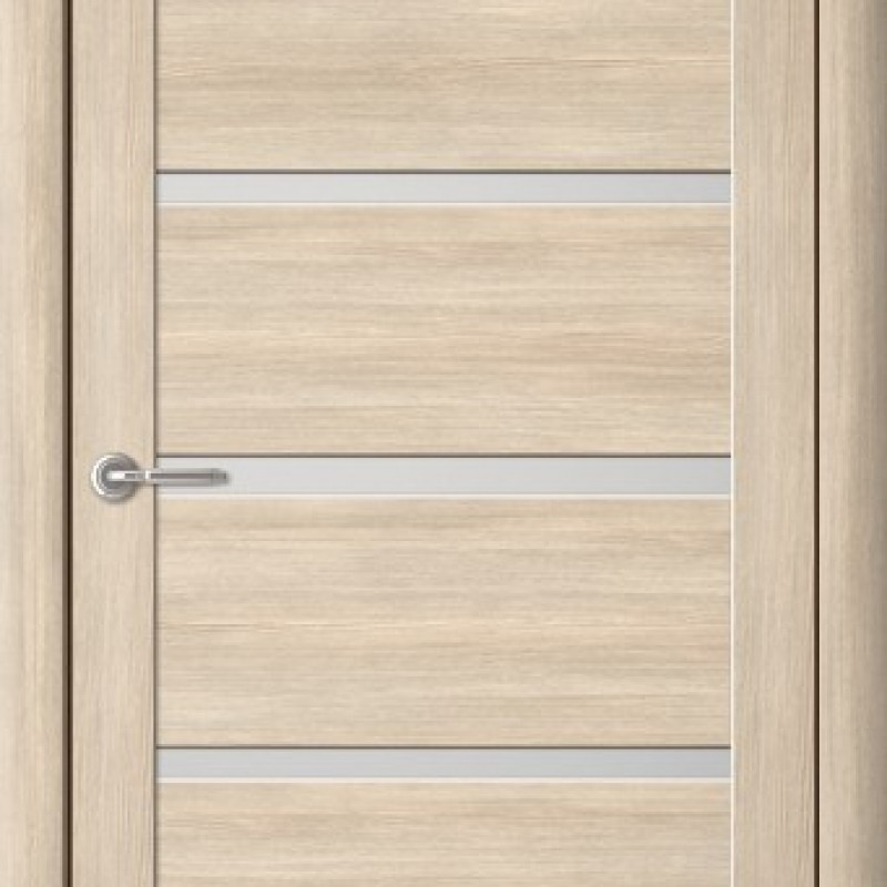 Ușă de interior LuxDoors Viena PVC Chiparos Mokko sticla Mat