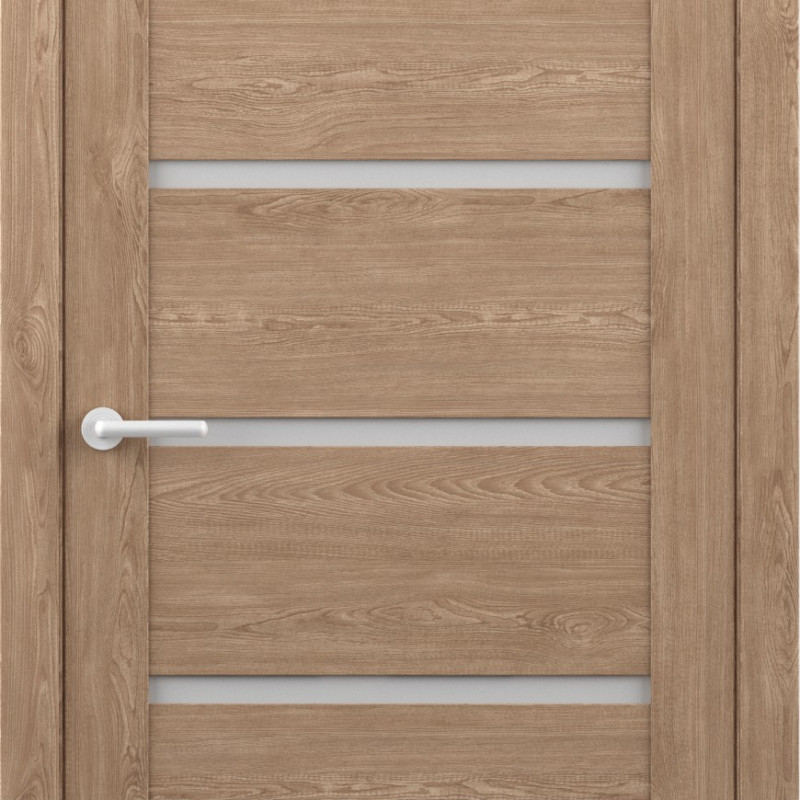 Ușă de interior LuxDoors Viena PVC Chiparos Natural sticla Mat