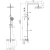 Душевая система Rubineta Olo + Thermo-15 с термостатом, хром, 625047 Душевая система Rubineta Olo + Thermo-15 с термостатом, хром, 625047