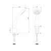 Set de duș Rubineta Delta Grand, crom, 625018P