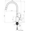Смеситель для кухни Rubineta Flexy-33, серая сталь, FL300DG8 Смеситель для кухни Rubineta Flexy-33, серая сталь, FL300DG8