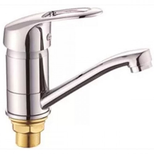 Baterie pentru bucătărie cu pipă scurtă Rossa Lina, crom, 49109