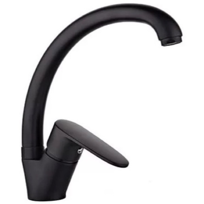 Baterie pentru bucătărie cu pipă tip F Sandy Nobilis, negru mat, 49196 Baterie pentru bucătărie cu pipă tip F Sandy Nobilis, negru mat, 49196