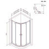 Paravan de duș AM.PM X-Joy Twin Slide cu cădiță 90×90, profil negru mat, W88E-205-090BT Paravan de duș AM.PM X-Joy Twin Slide cu cădiță 90×90, profil negru mat, W88E-205-090BT
