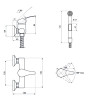 Baterie cu duș igienic Slaven P51, crom, SL-OD-P51 Baterie cu duș igienic Slaven P51, crom, SL-OD-P51