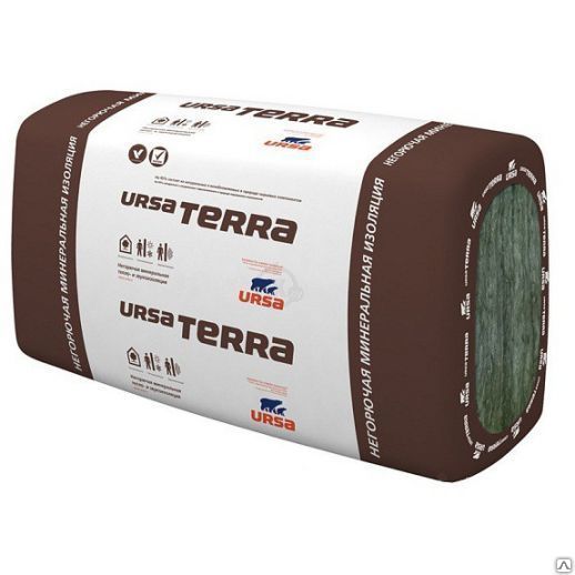 URSA TERRA P40 50 mm x 1.25 m x 0,6 m (9 м2 упак.) Плиты теплоизоляционные