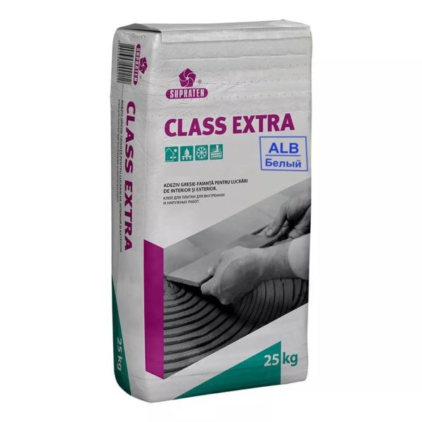 Клей для плитки CLASS EXTRA" белый 25 кг.